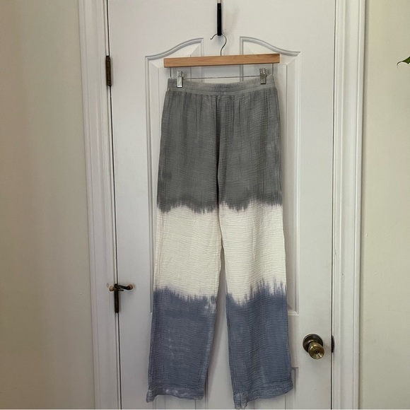 NWT Red Haute | Ombré Loungewear PJ Pants Gauze Slub Cotton Sz XS Comfy Wide Leg - Picture 3 of 8